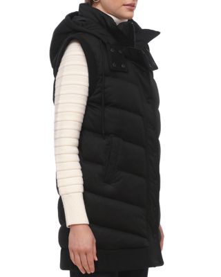 Long Hooded Puffer Vest