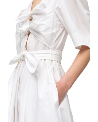 White Stretch Cotton Dress