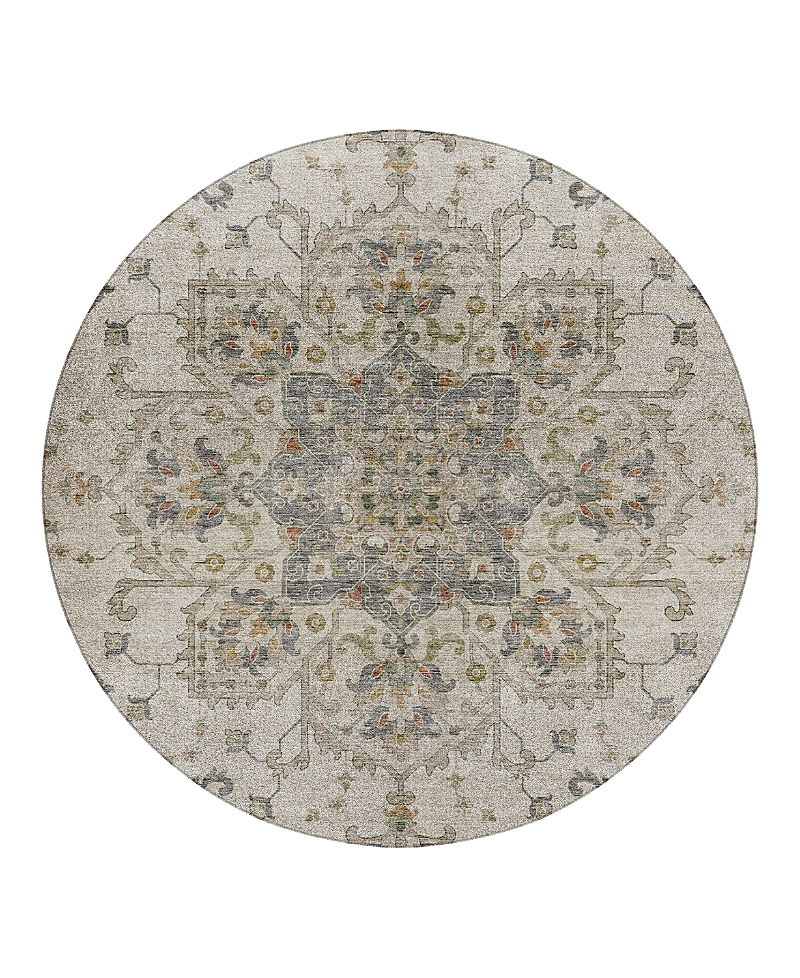 Dalyn Rug Company Silk Road Sr6 Round Area Rug, 8'0x8'0 In White