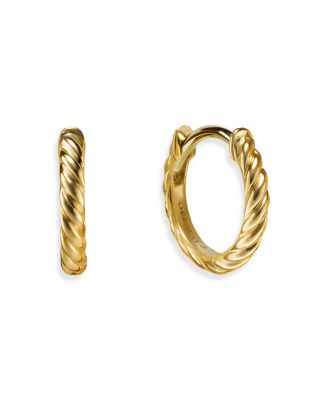 Sculpted Cable Micro Huggie Hoop Earrings, 10.7mm
