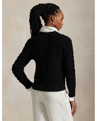 Cable Knit Wool Cashmere Cardigan