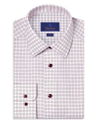 Trim Fit Printed Dobby Dress Shirt