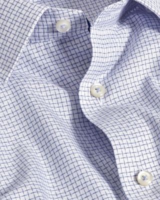 Trim Fit Printed Dobby Dress Shirt