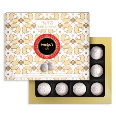 Champagne Chocolate Truffles Gift Box, 12 Pieces