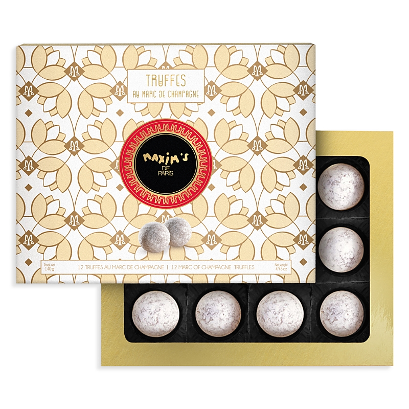 Maxim's De Paris Champagne Chocolate Truffles Gift Box, 12 Pieces In Multi