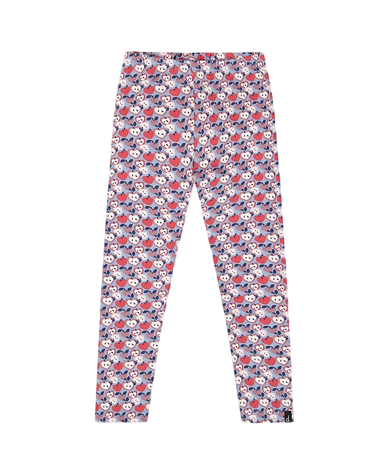 Deux Par Deux Organic Cotton Leggings Apple In Multi