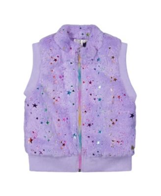 Girls' Faux Fur Zipped Vest - Little Kid