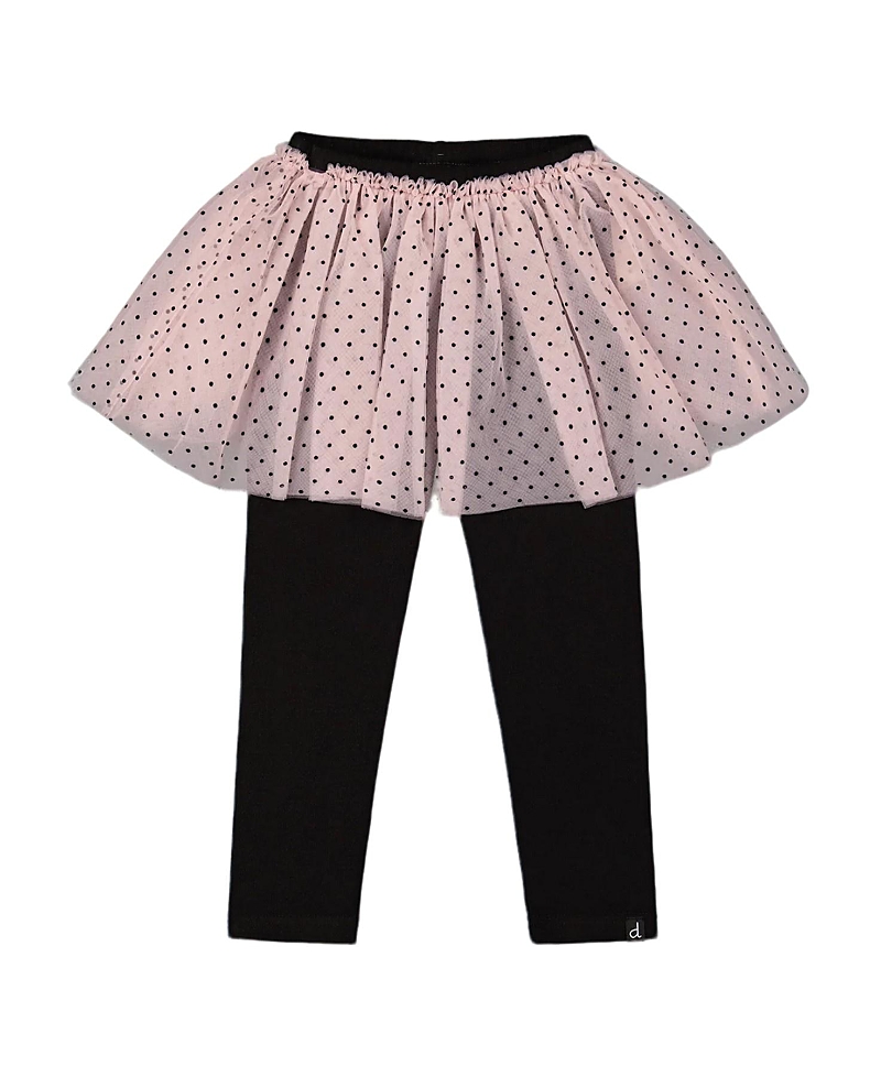 Deux Par Deux Girls' Leggings With Tulle Skirt - Baby In Multi