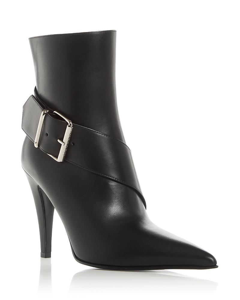 McQueen Women’s Pointed Buckle Boots
