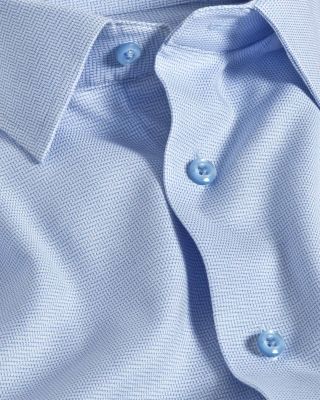 Slim Fit Stretch Twill Solid Dress Shirt 	