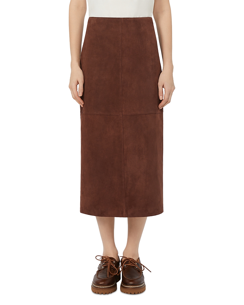 Weekend Max Mara Weekend 2 Pala Leather Skirt In Burgundy