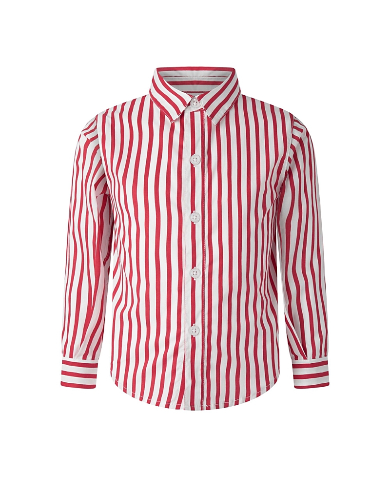 Rachel Riley Unisex Red Stripe Shirt In Multi