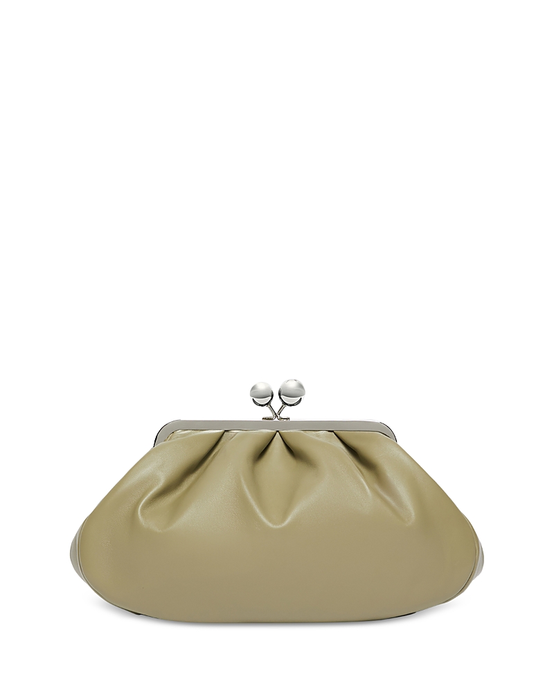 Weekend Max Mara Deconstructed Medium Leather Pasticcino Bag In Green
