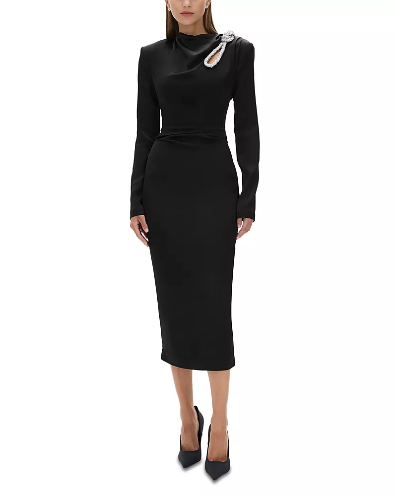 Rachel Gilbert Henrietta Embellished Midi Dress