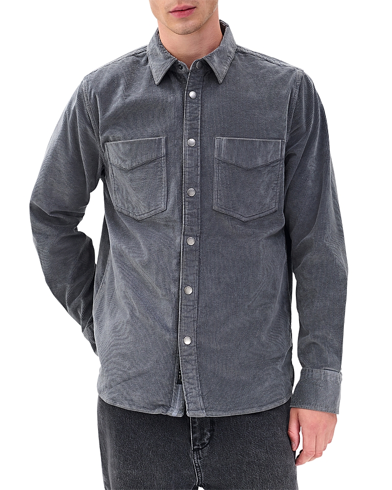 Rag & Bone Corduroy Cpo Shirt Jacket In Gray