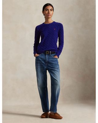 Cable Wool Cashmere Crewneck Sweater