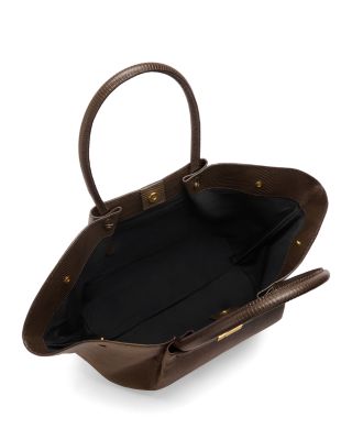 New York Embossed Leather Tote