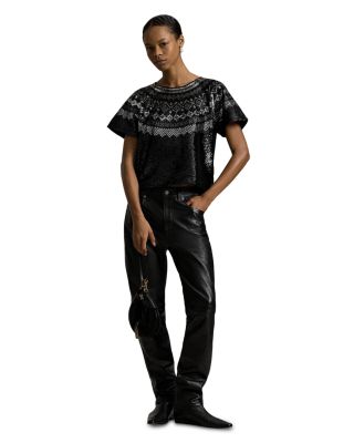 Fair Isle Sequined Tee