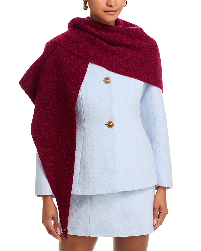 V Fraas Solid Knit Triangle Scarf