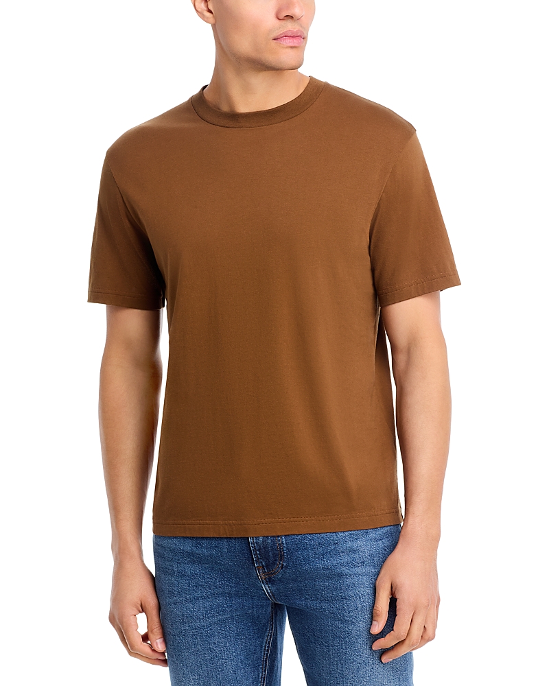 Frame Light Cotton Tee In Brown