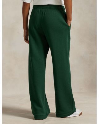 Drawstring Fleece Wide Leg Sweatpant