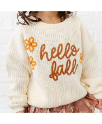 Girls' Hello Fall Knit Sweater - Baby, Little Kid, Big Kid
