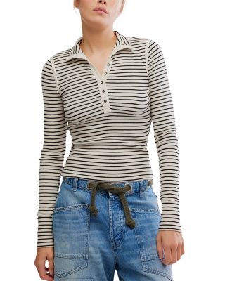 Lake Henley Striped Top