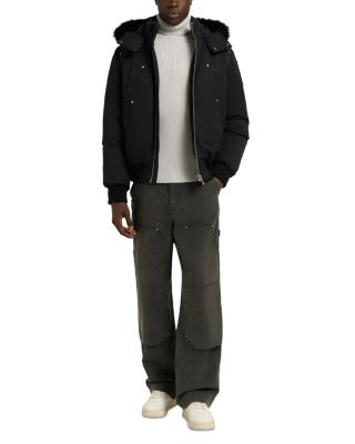 Original Ballistic Shearling Trimmed Down Bomber Jacket