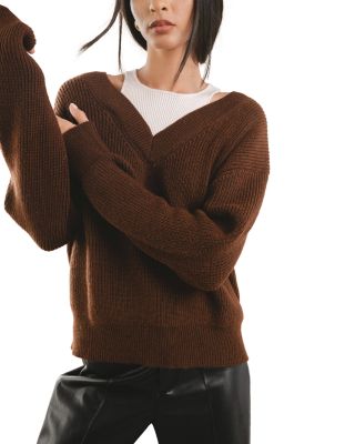 Deep V Neck Sweater