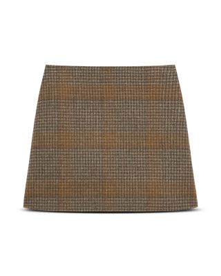 Wool & Cashmere Plaid Mini Skirt