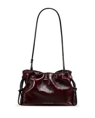 Stuart Weitzman - Mia Crinkled Patent Leather Mini Bag