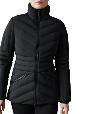 Nadia-SH Hooded Down Jacket With Shearling Trim