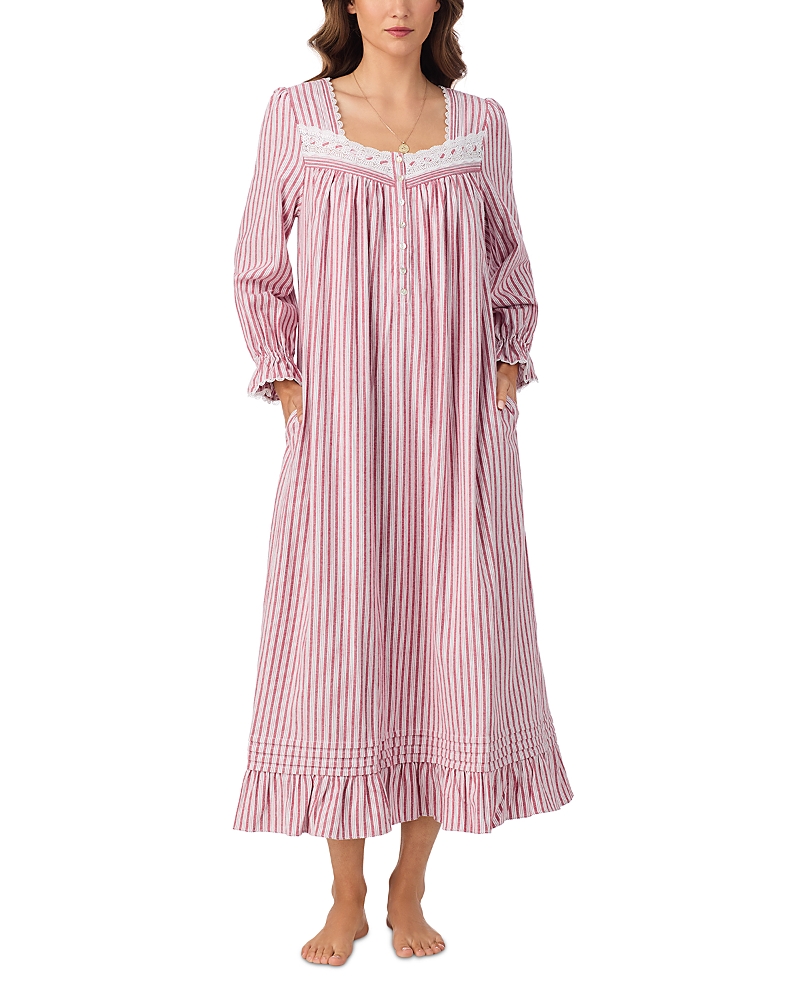 Eileen West Long Sleeve Cotton Flannel Ballet Nightgown