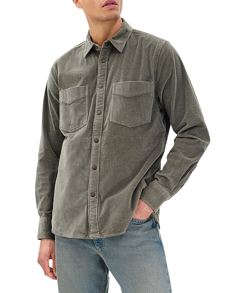 Rag & Bone Corduroy Cpo Shirt Jacket In Green