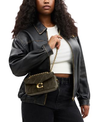 Tabby Suede Quilted Shoulder Bag 20