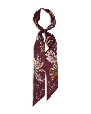 Falling Leaves Silk Ribbon Scarf