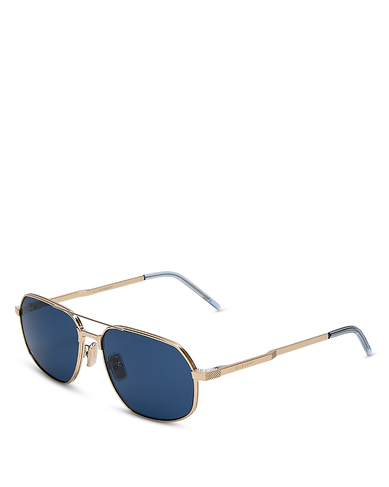 Givenchy Pilot Sunglasses, 57mm In Gold