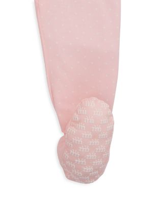 Girls' Pin Dot Ruffled Placket Footie - Baby