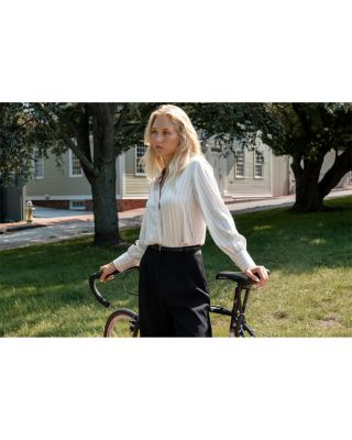 Satin Pinstripe Blouse