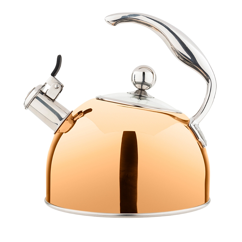 Viking 2.6 Qt Stainless Steel Whistling Kettle In Gold