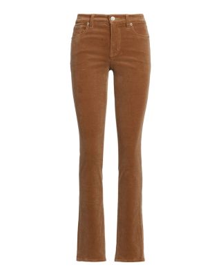 Petites Stretch Corduroy Mid Rise Straight Pant