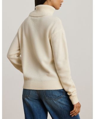 Logo Cashmere Turtleneck Sweater