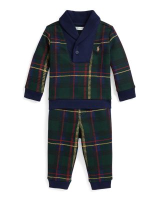 Boys' Plaid Fleece Sweatshirt & Pant Set - Baby