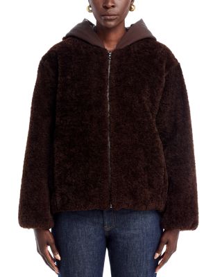 Ilyssa Hooded Faux Fur Jacket