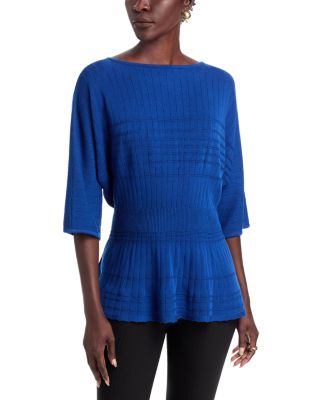 Boat Neck Peplum Sweater