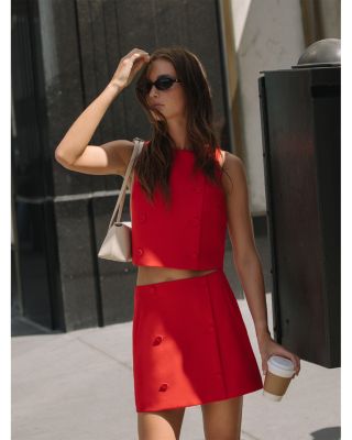 Azra Twill Mini Skirt 