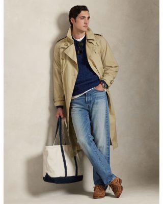 Suede-Patch Cable-Knit Sweater