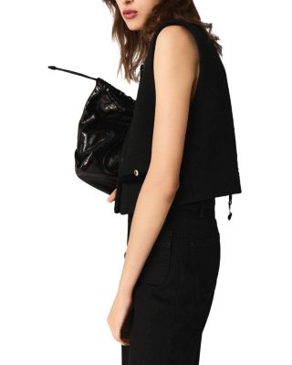 Pearl Collar Sleeveless Top