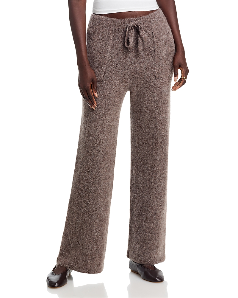 Majestic Knit Drawstring Pants In Brown