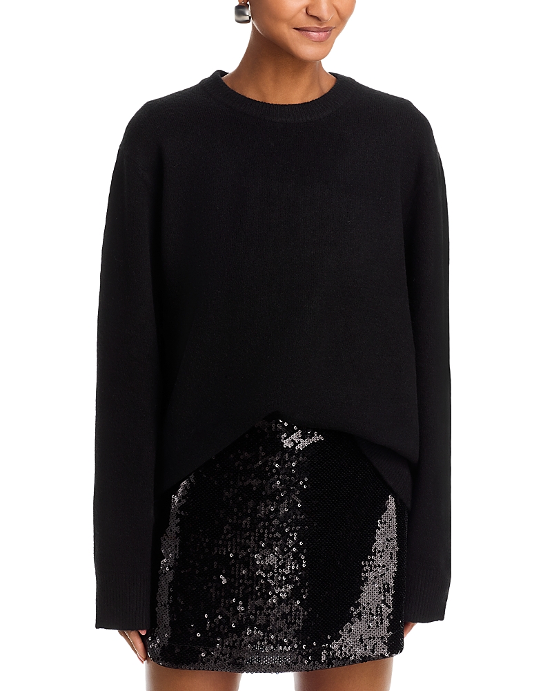 French Connection Emilia Knit Boyfriend Sweater In Black